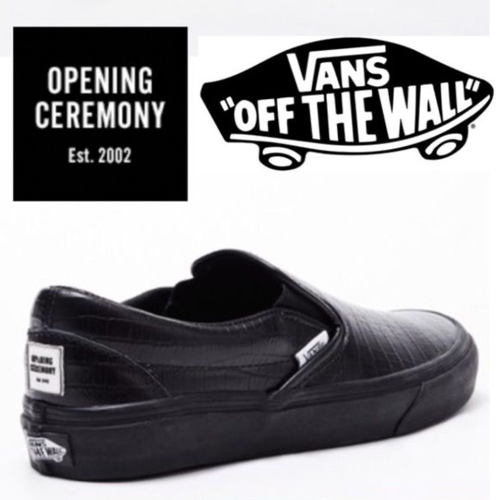 Opening Ceremony x Vans Black Alligator Sneakers